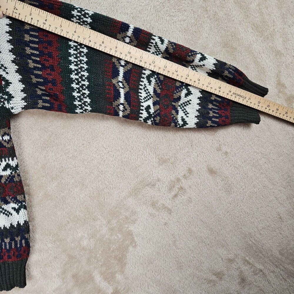 Great Canadian Rugged Wear Pattern Knit Sweater Women's Size L Long Sleeve - Picture 8 of 10